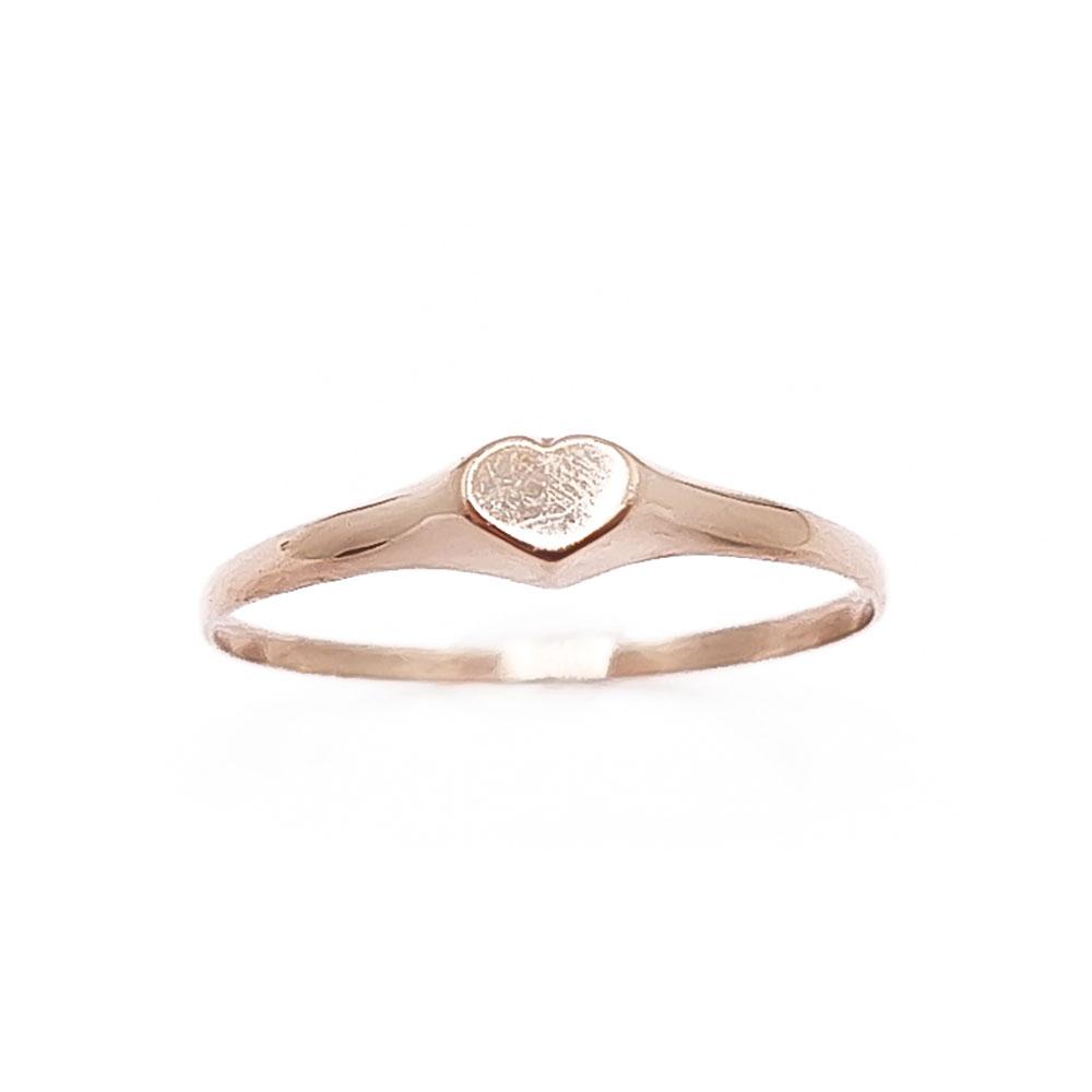 Kultainen sydänsormus 16,5mm #1