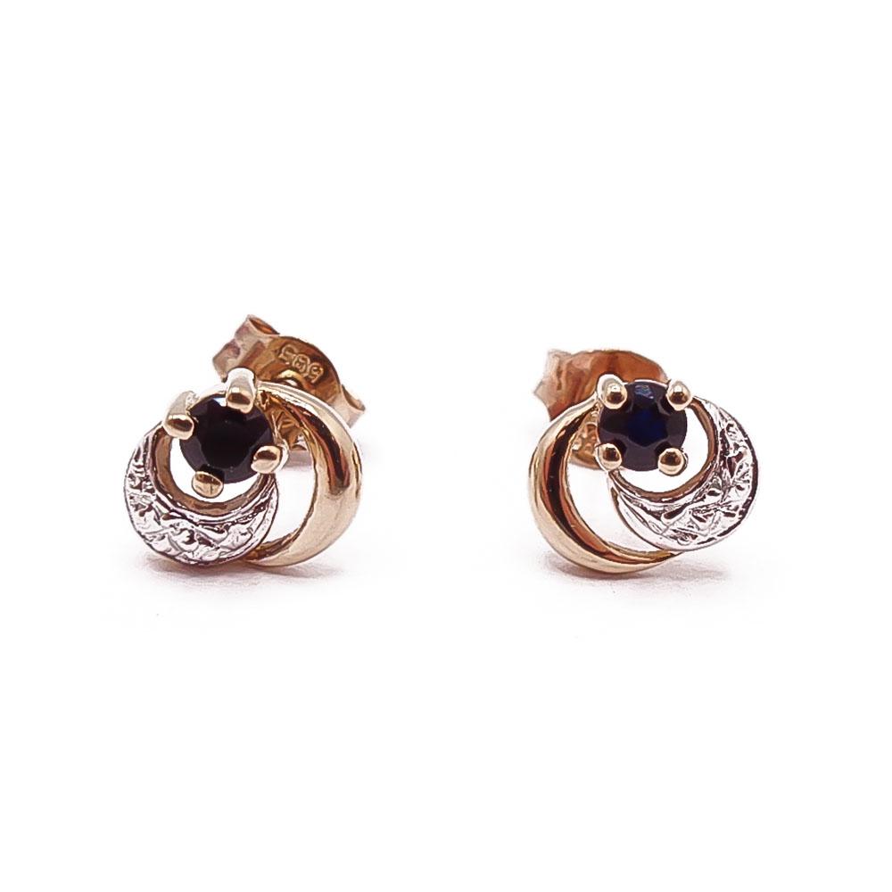 Kultaiset sinisafiiri korvakorut #0