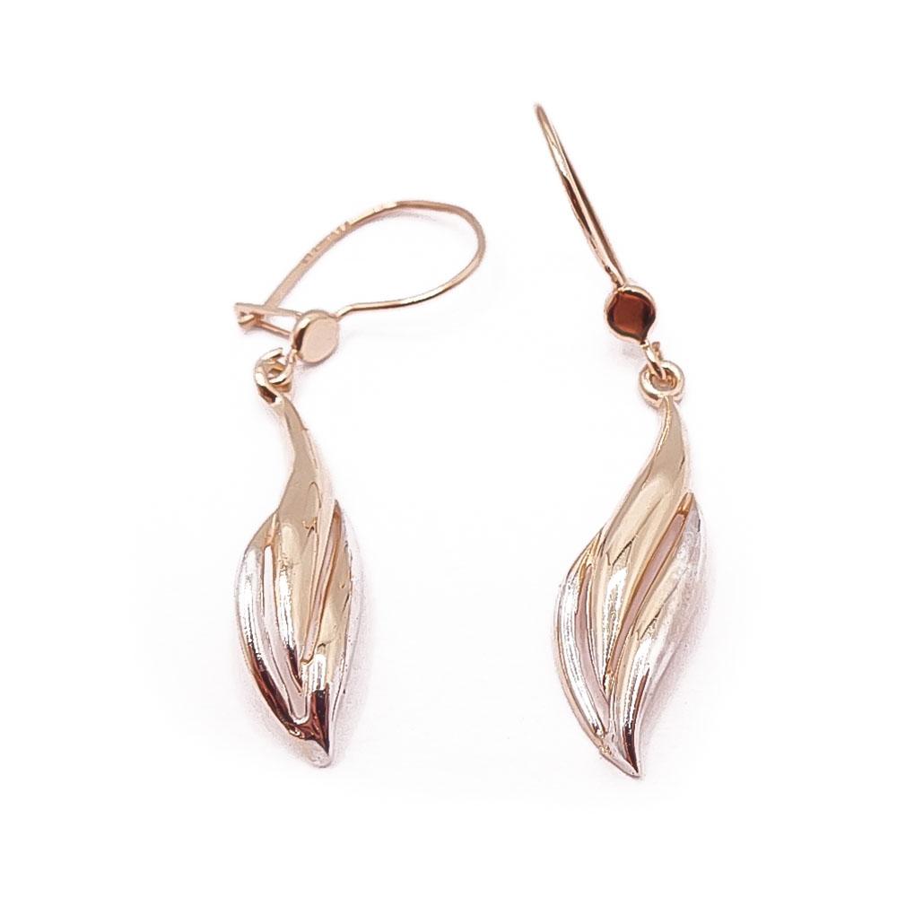 Kelta-/valkokultaiset koukkukorvakorut #0