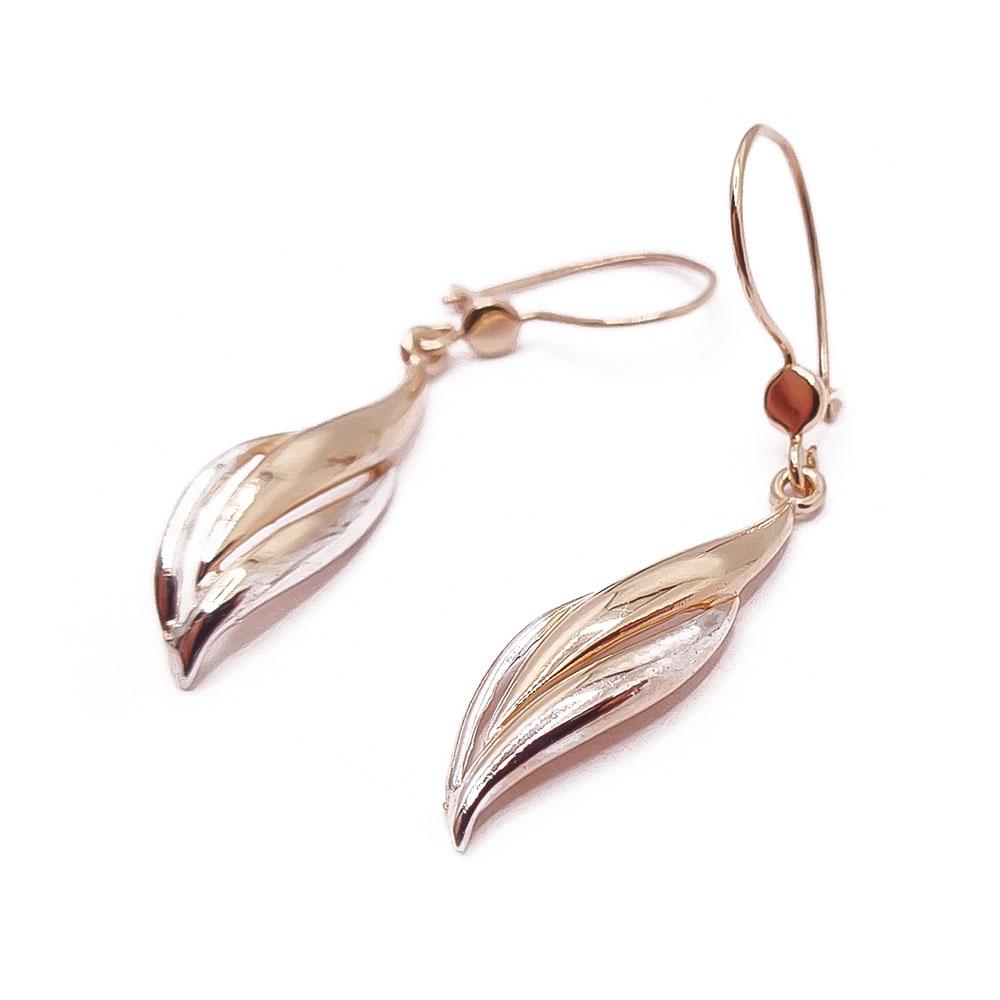 Kelta-/valkokultaiset koukkukorvakorut #1