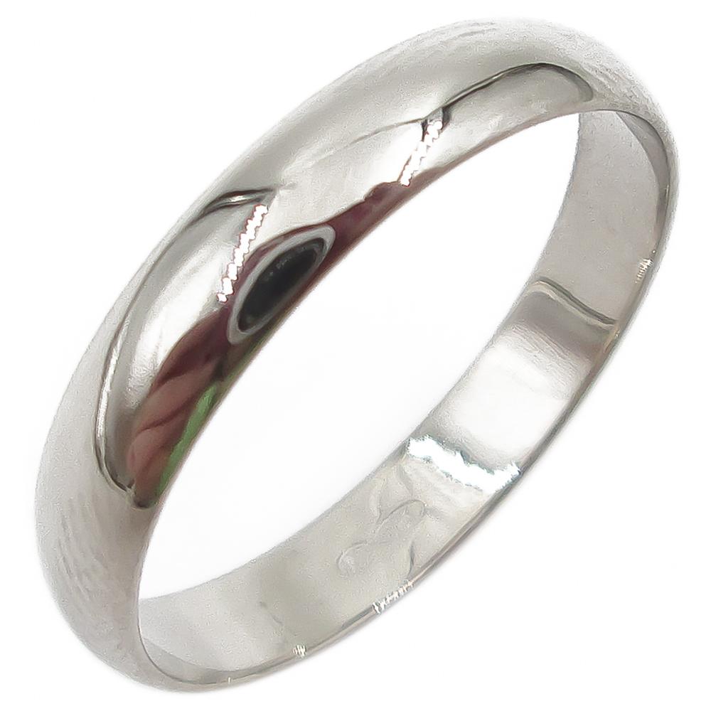 Valkokultainen 3,5mm Kihlasormus 19mm #0