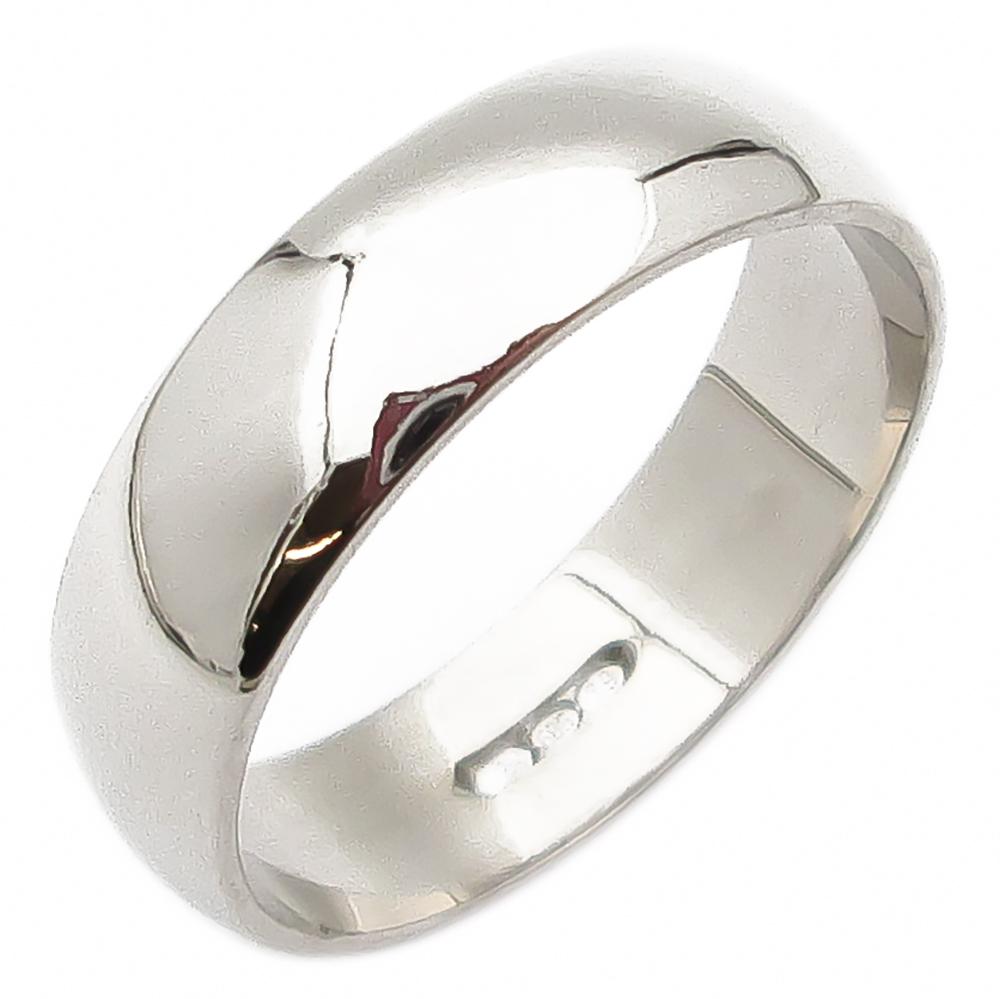 Valkokultainen 5,5mm Kihlasormus 19,25mm #0