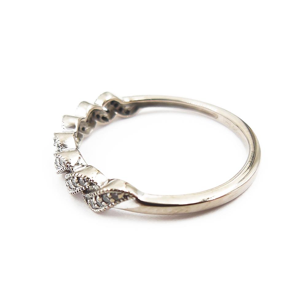 Valkokultainen timanttisormus,17,25mm, Tim.0,07ct #4