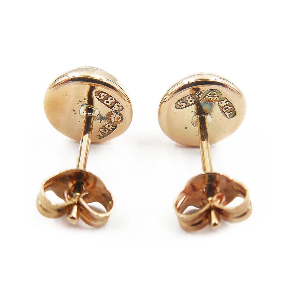 Kultaiset korvanapit,tiikerinsilmä kivi #4