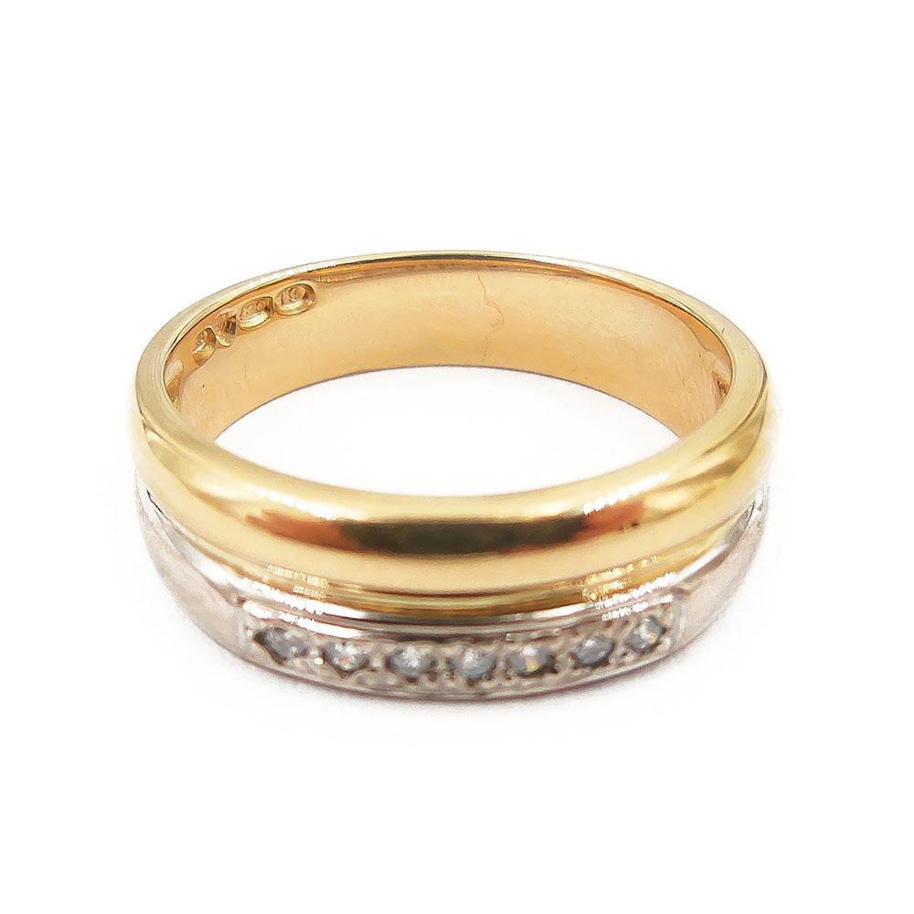 18K kultasormus,vk/kk,17mm,Tim. 7x0,01ct #2