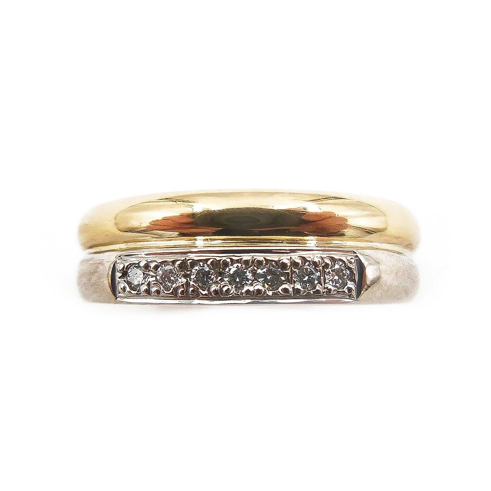 18K kultasormus,vk/kk,17mm,Tim. 7x0,01ct #6