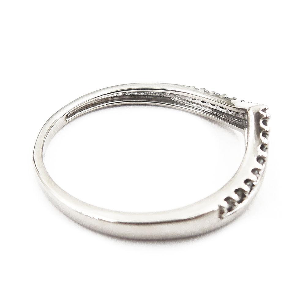 Valkokultainen timanttisormus,18mm, Tim.0,034ct #1