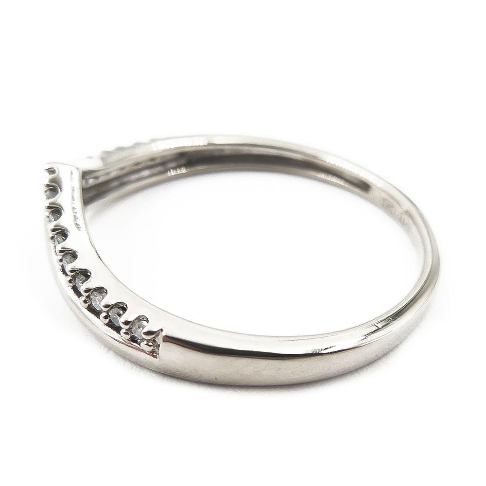 Valkokultainen timanttisormus,18mm, Tim.0,034ct #4