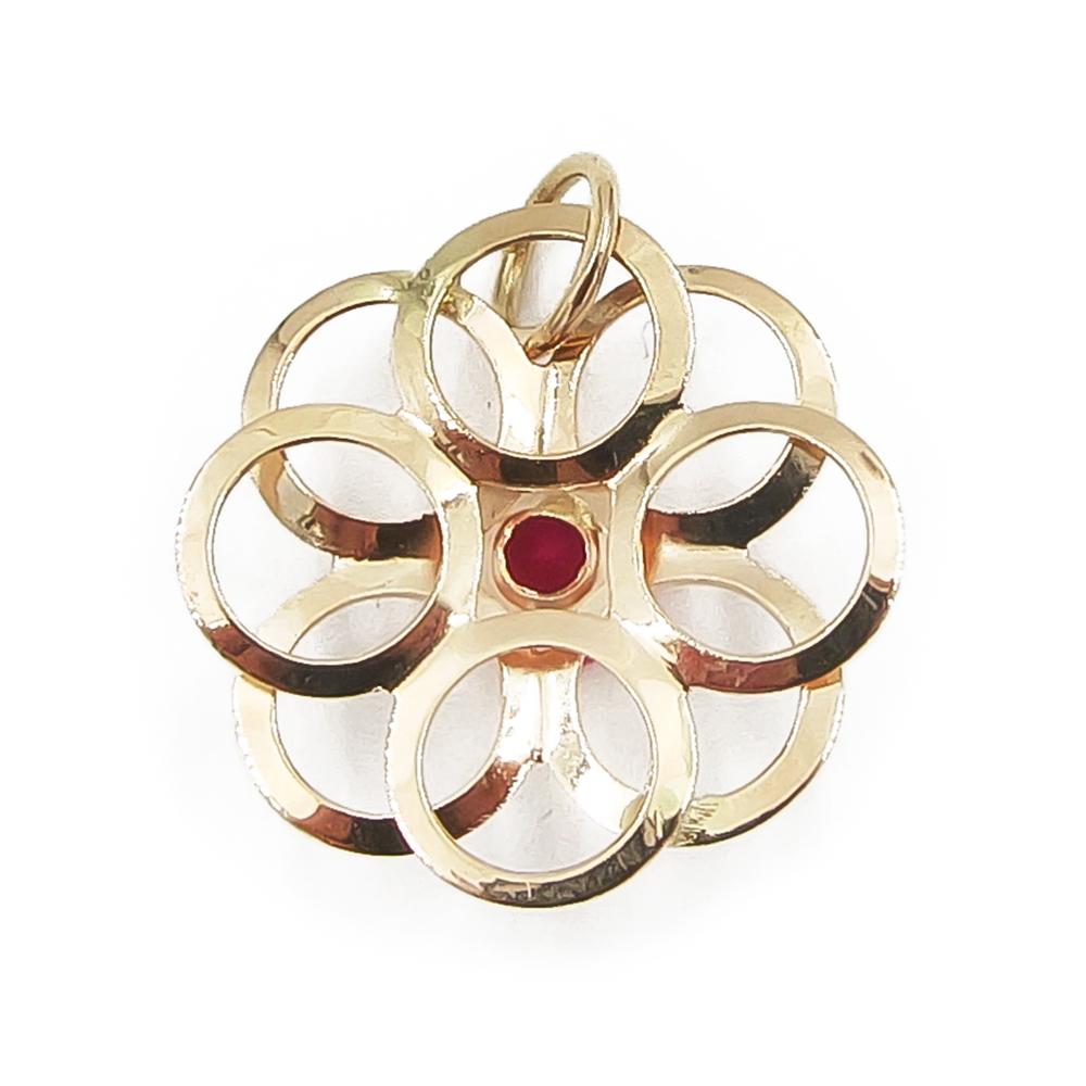 Kultainen riipus punainen kivi, Salovaara #1