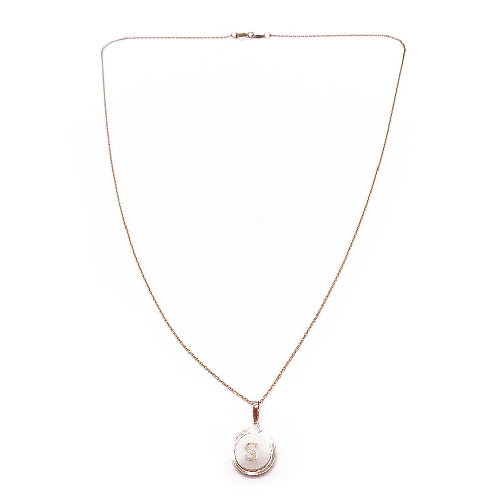 18k Ketju S-kirjain riipuksella 46cm #0