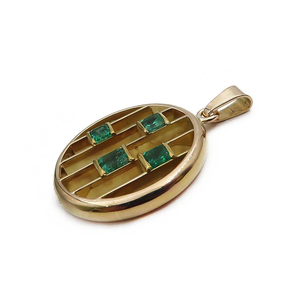 18K kultainen smaragdi riipus #1