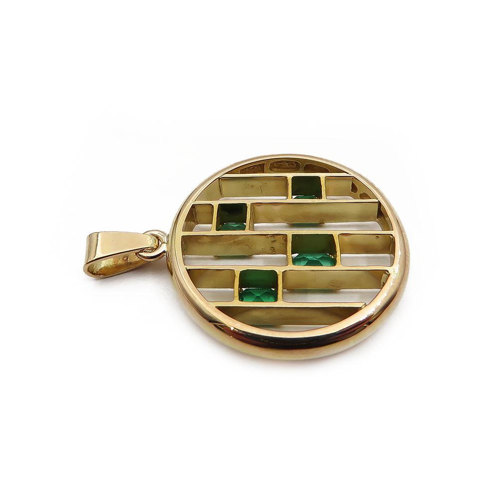 18K kultainen smaragdi riipus #3