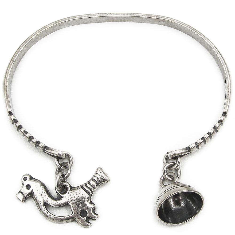 Kalevala koru Lintunen-rannekoru hopea 49x60mm 2011 #0