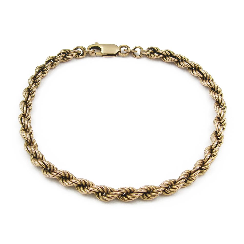 Kultainen Cordell rannekoru 18.5cm lev.3mm7 #0