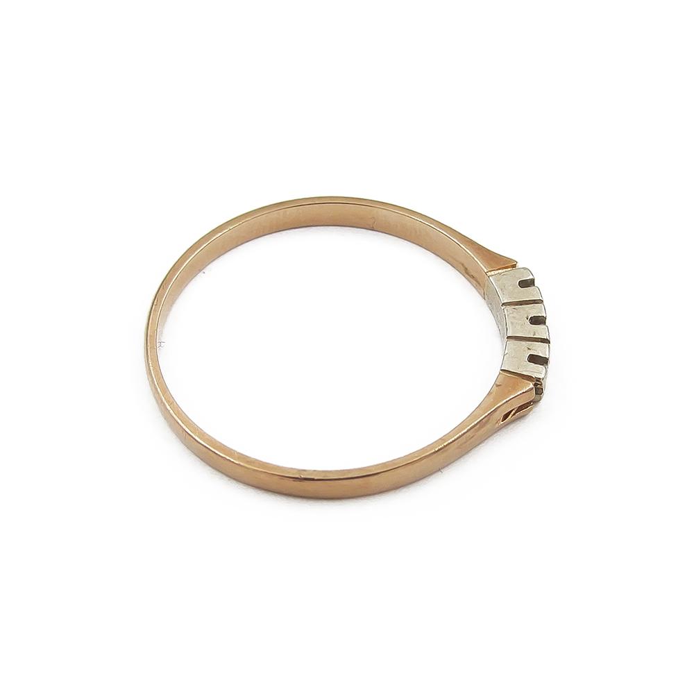 TRimanttisormus 3x0.005ct v.1987 halk18,5mm #1