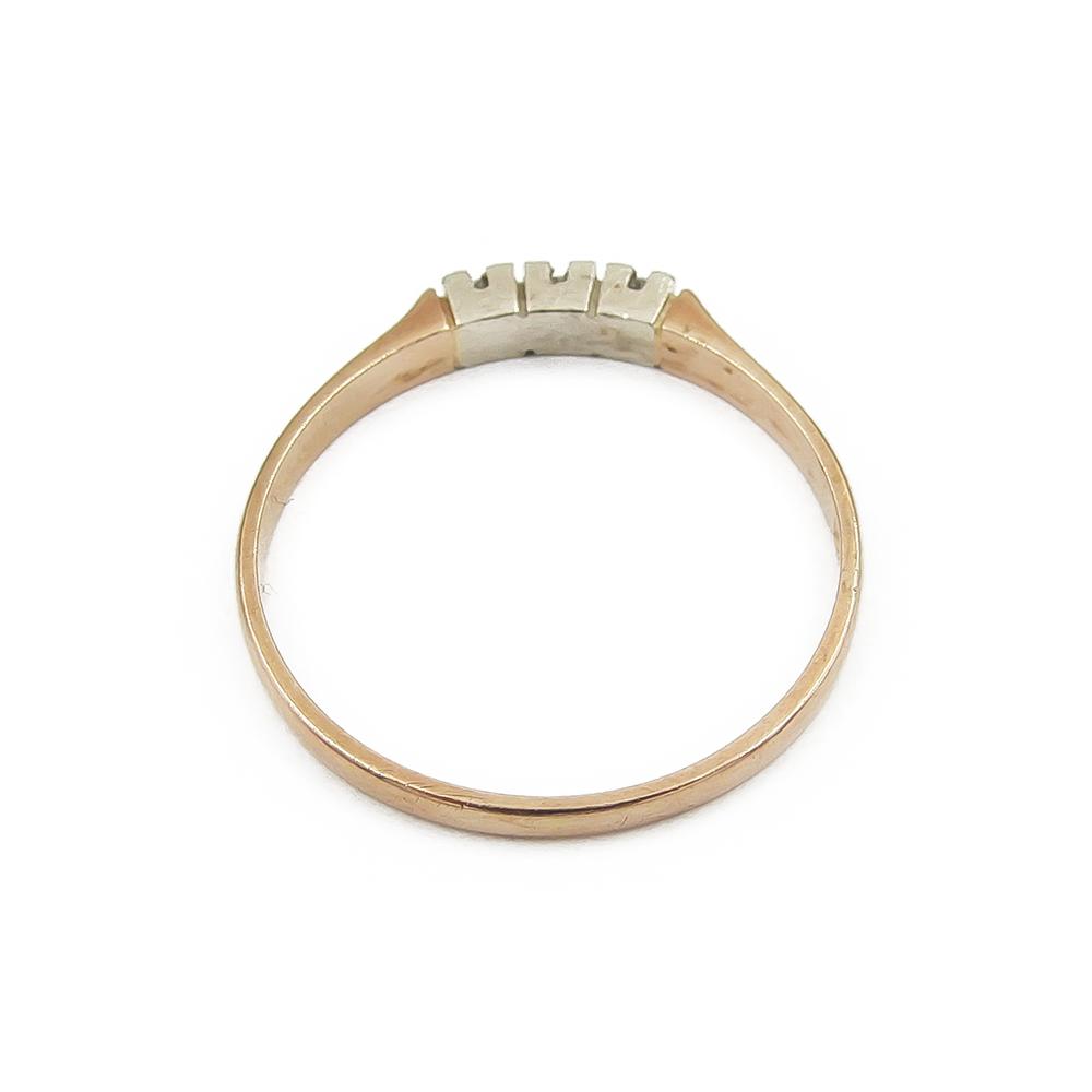 TRimanttisormus 3x0.005ct v.1987 halk18,5mm #5