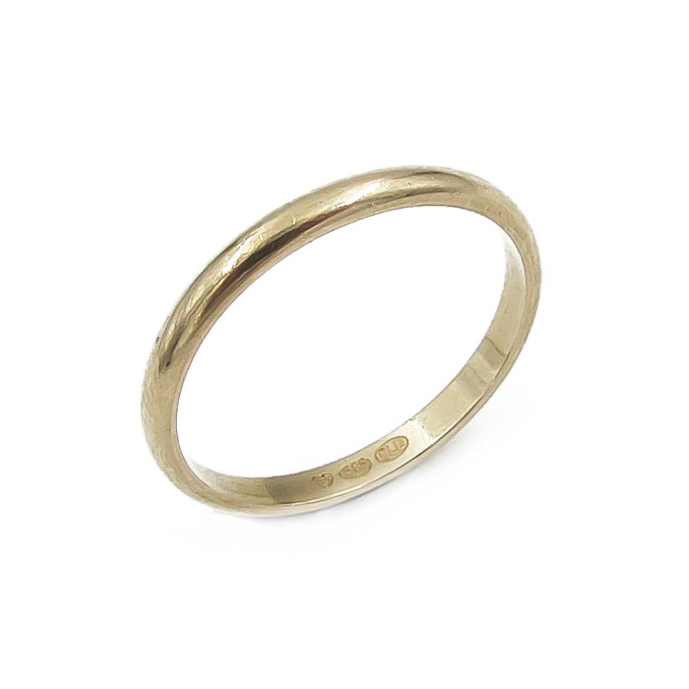 Sileä kultasormus halk.15,75mm,  lev.2mm #0
