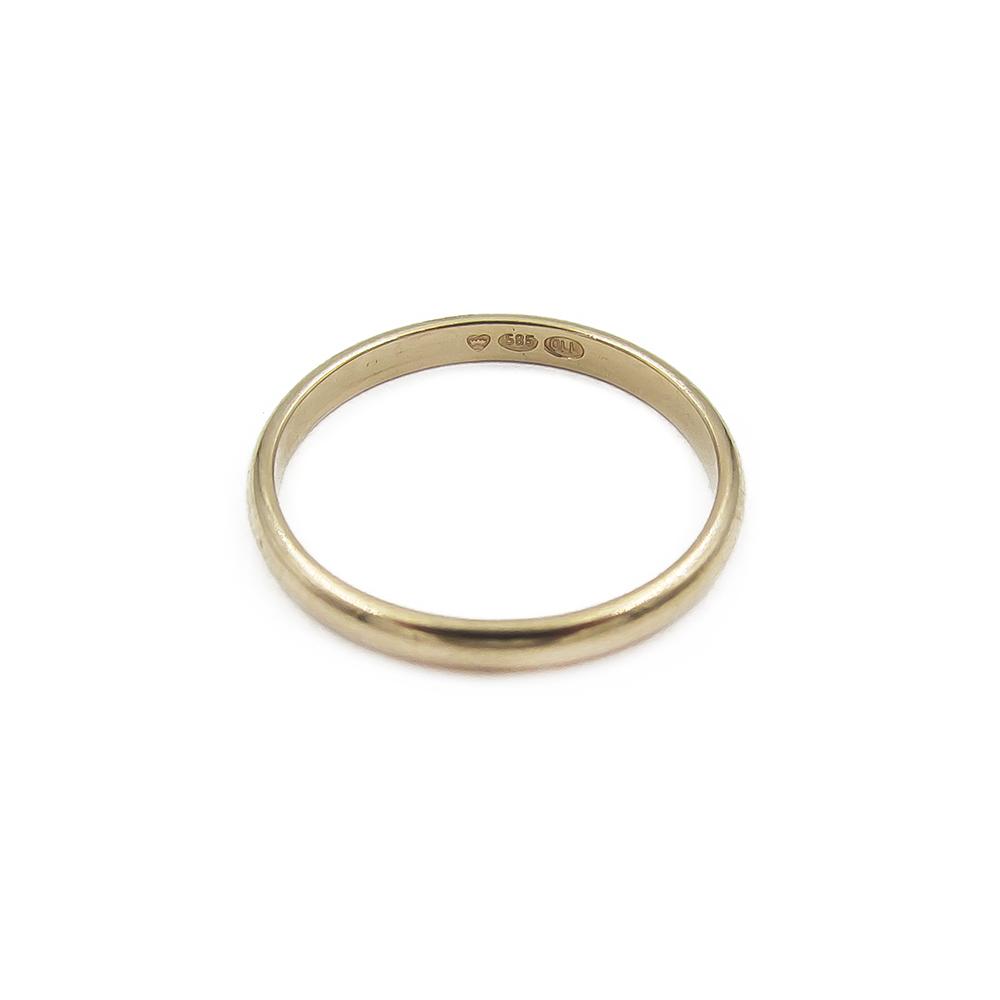 Sileä kultasormus halk.15,75mm,  lev.2mm #3