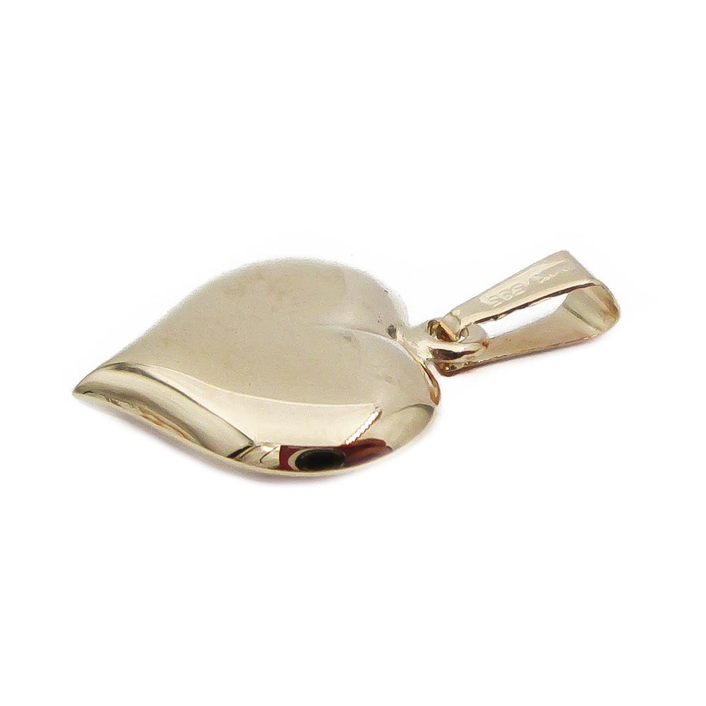 kultainen Sydänriipus kukkakaiverruksella #2