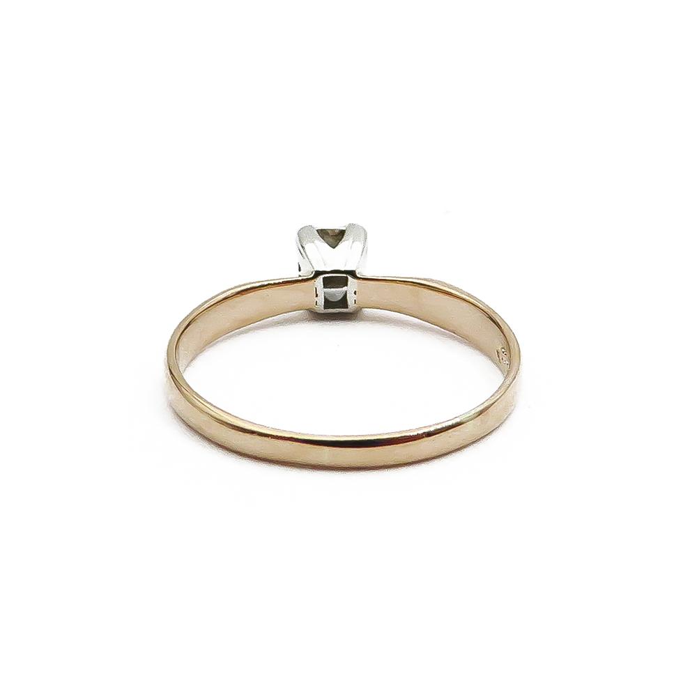 18k kultainen timanttisormus 17mm 0,03ct #2