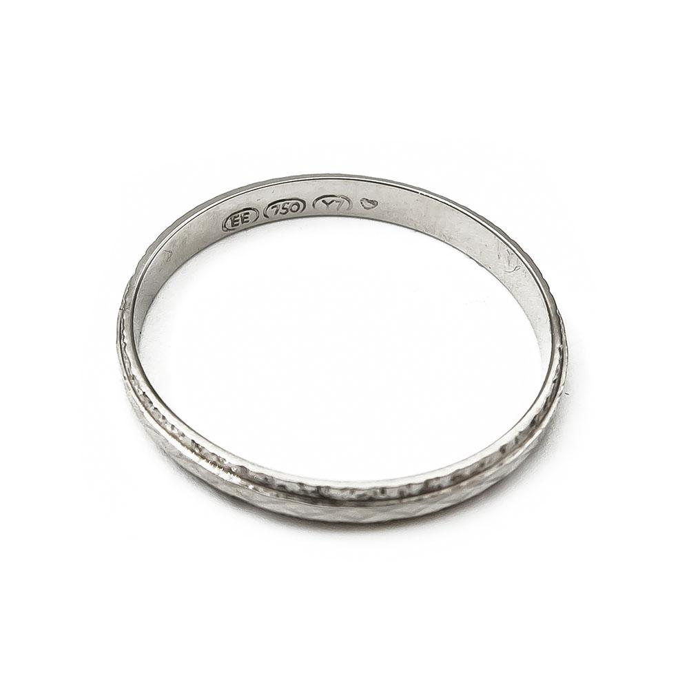 18K valkokulta sormus koko 19,25 lev.2,5mm #1