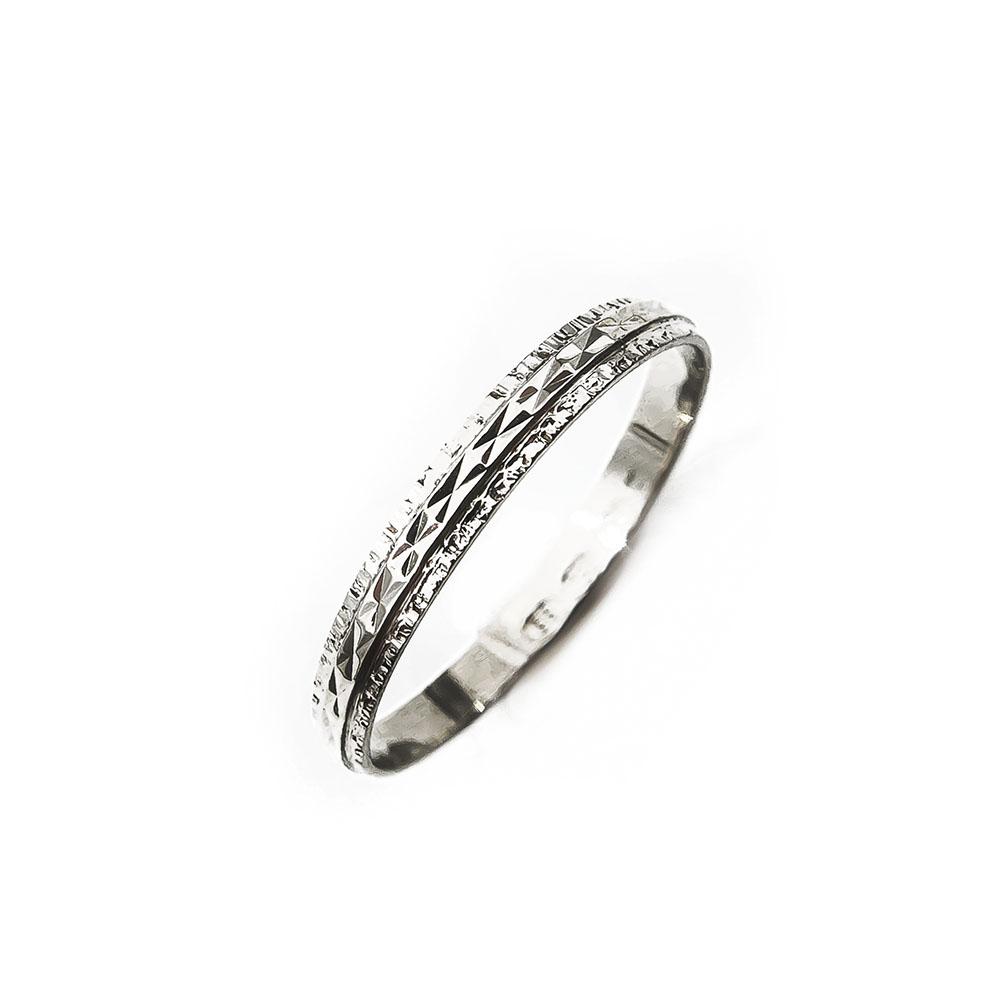 18K valkokulta sormus koko 19,25 lev.2,5mm #0