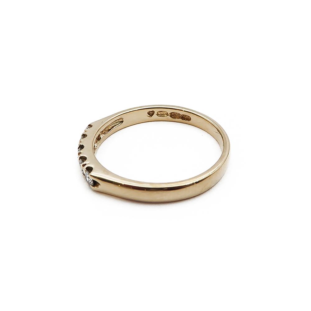 kultainen timanttisormus rivari 17,25mm 5x0,03ct #3