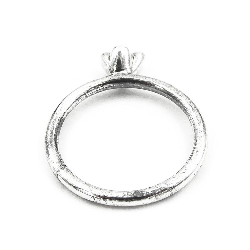 Spinning sydän sormus,cz halk.18mm #4