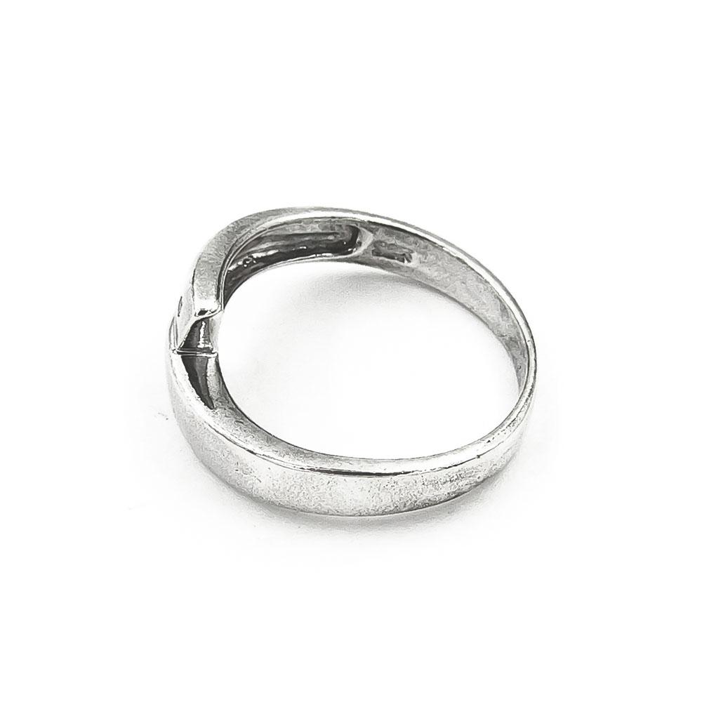 Hopeinen timanttisormus halk.16.5mm #3