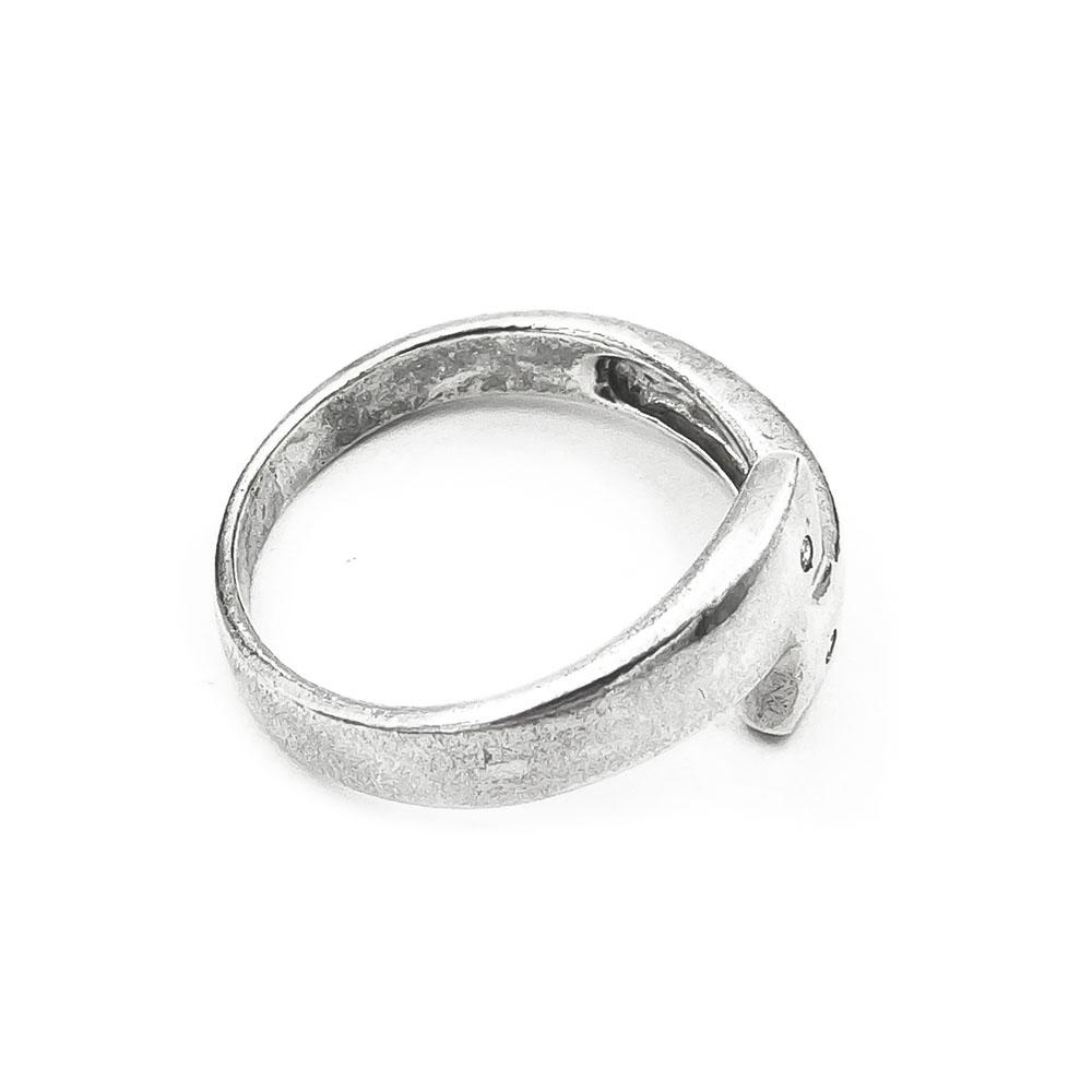 Hopeinen timanttisormus halk.16.5mm #5