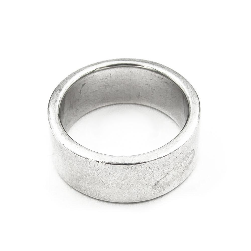 Sileä hopeasormus flakka halk.15mm lev.5mm #3