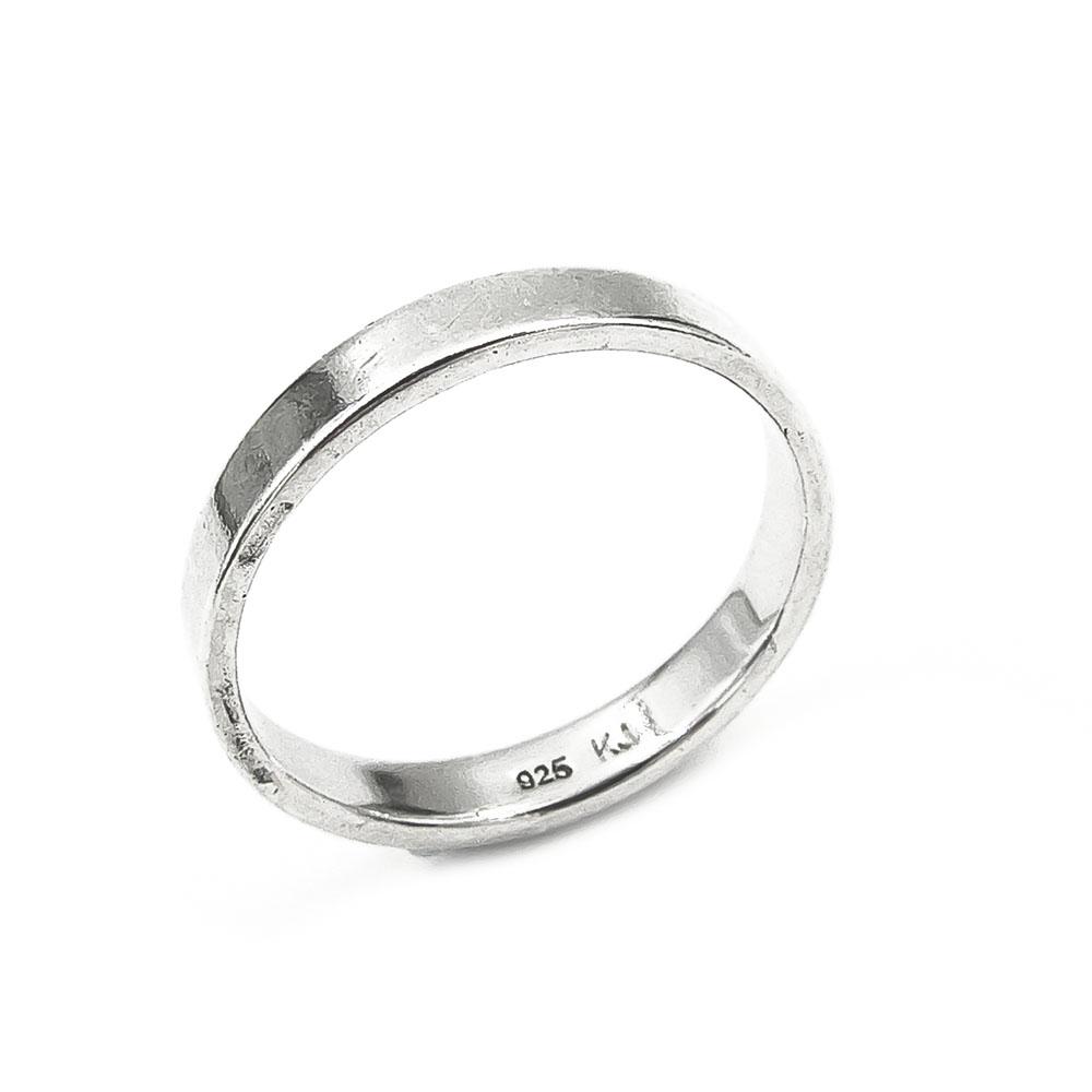 Sileä hopeasormus flakka halk.19.5mm lev.3mm #0