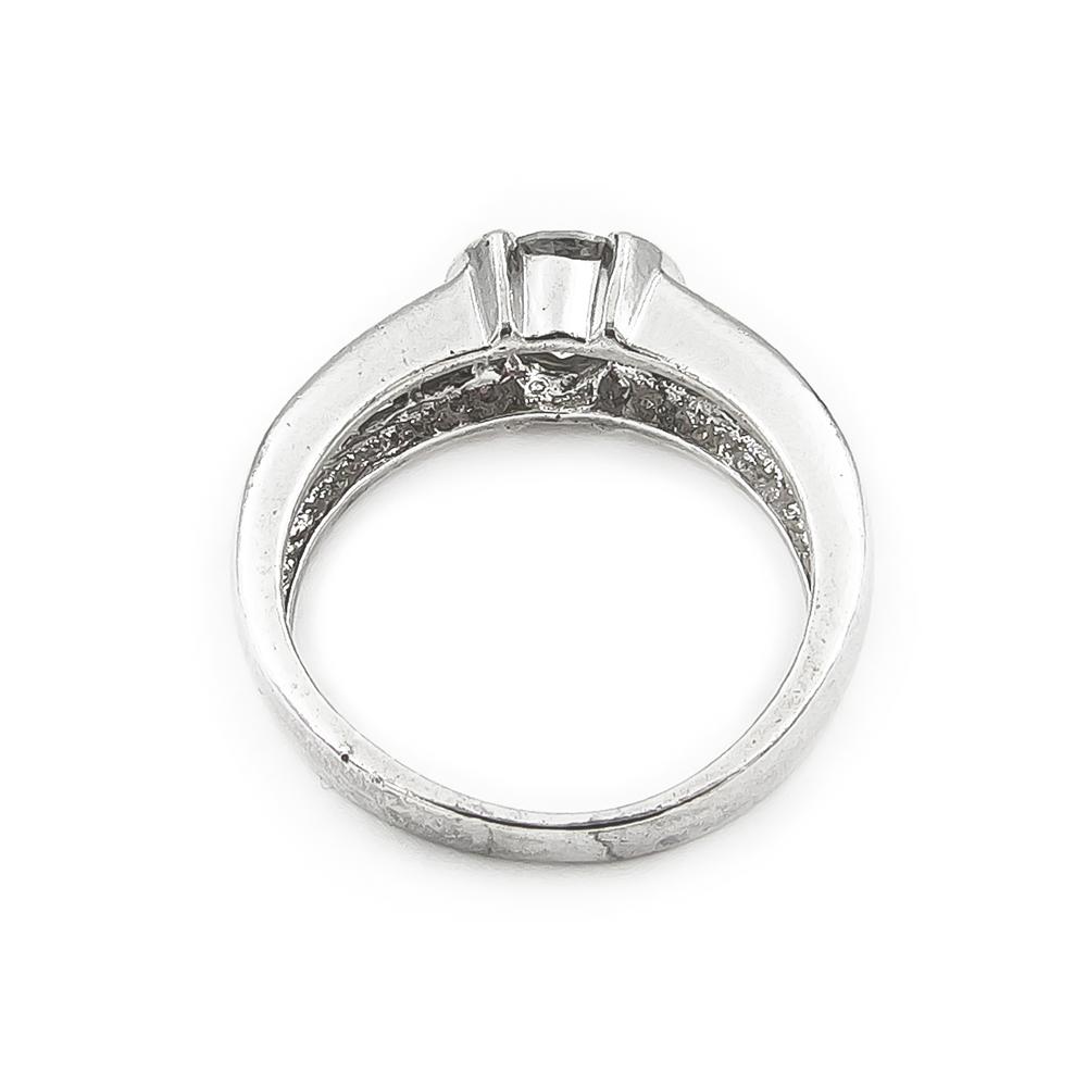 Hopeinen zirkoniasormus halk.16.5mm #5