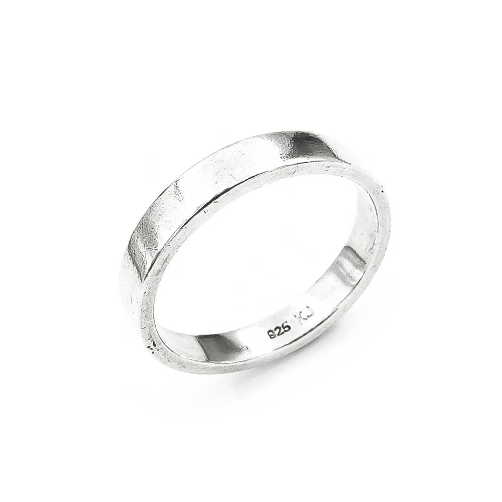 Sileä hopeasormus halk.18mm lev.3mm #0