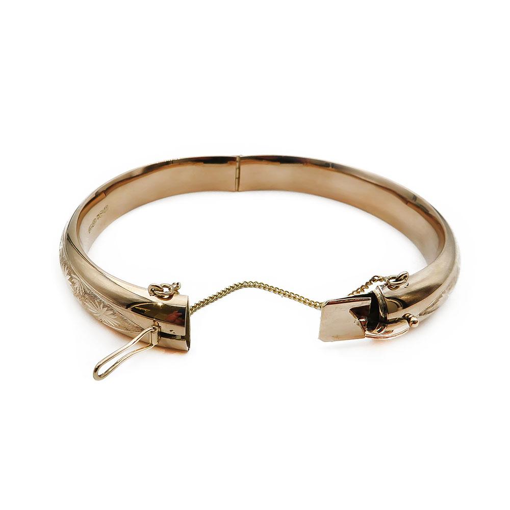 Kultainen timanttileikattu rannerengas v.-71 #1