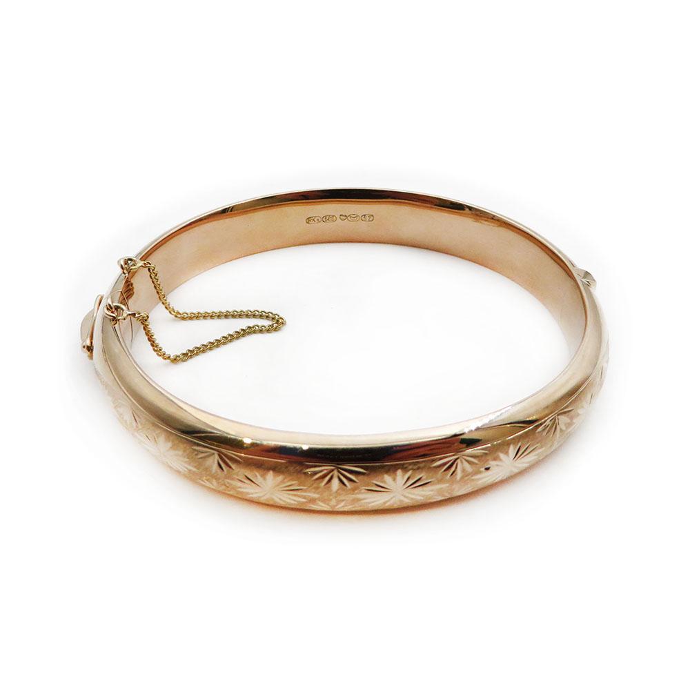 Kultainen timanttileikattu rannerengas v.-71 #2