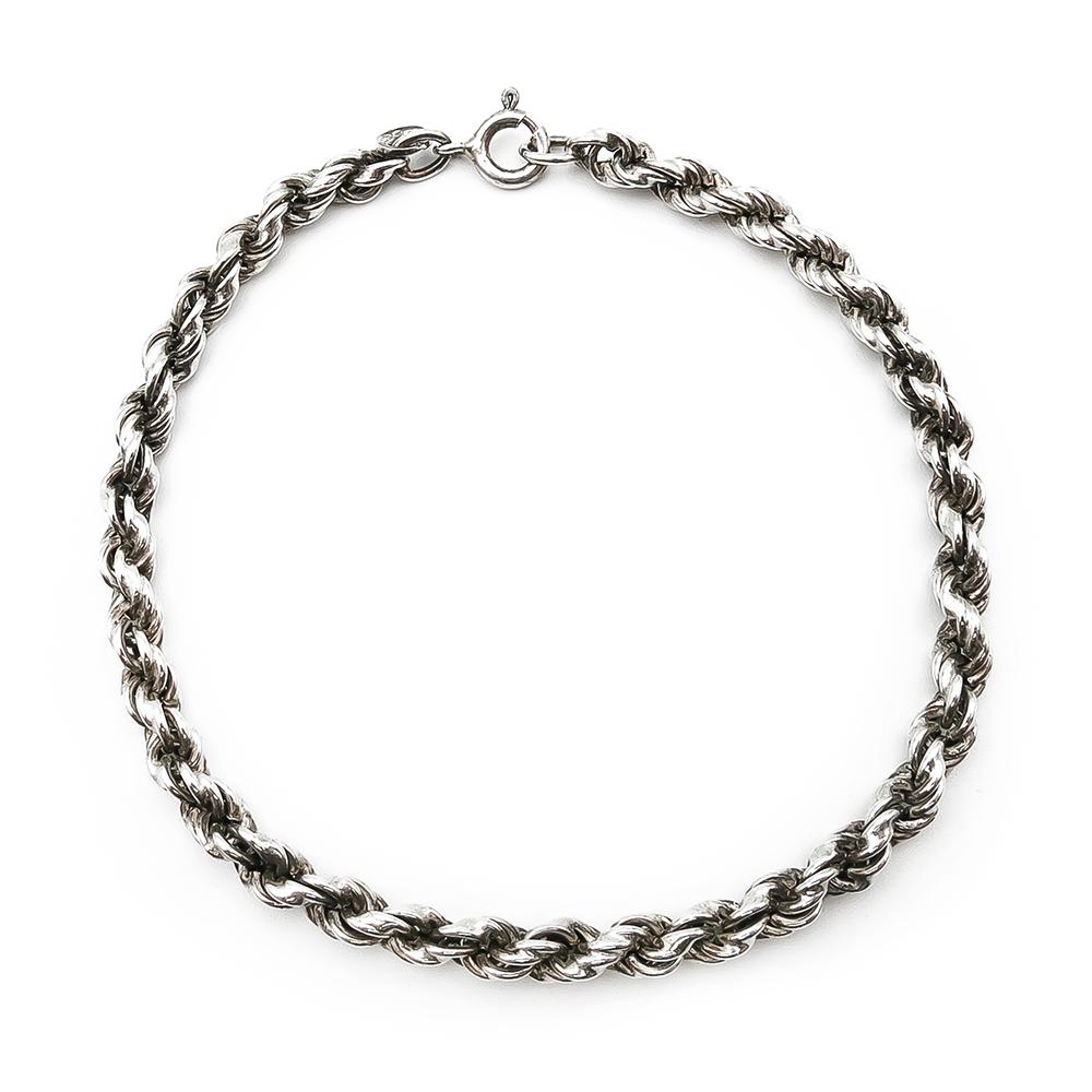 Hopeinen cordell ranneketju 18,5cm lev. 4mm #0