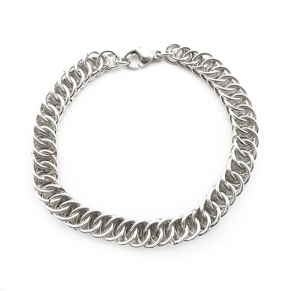 Hopeinen näyttävä rannekerju 19cm lev.9mm #0