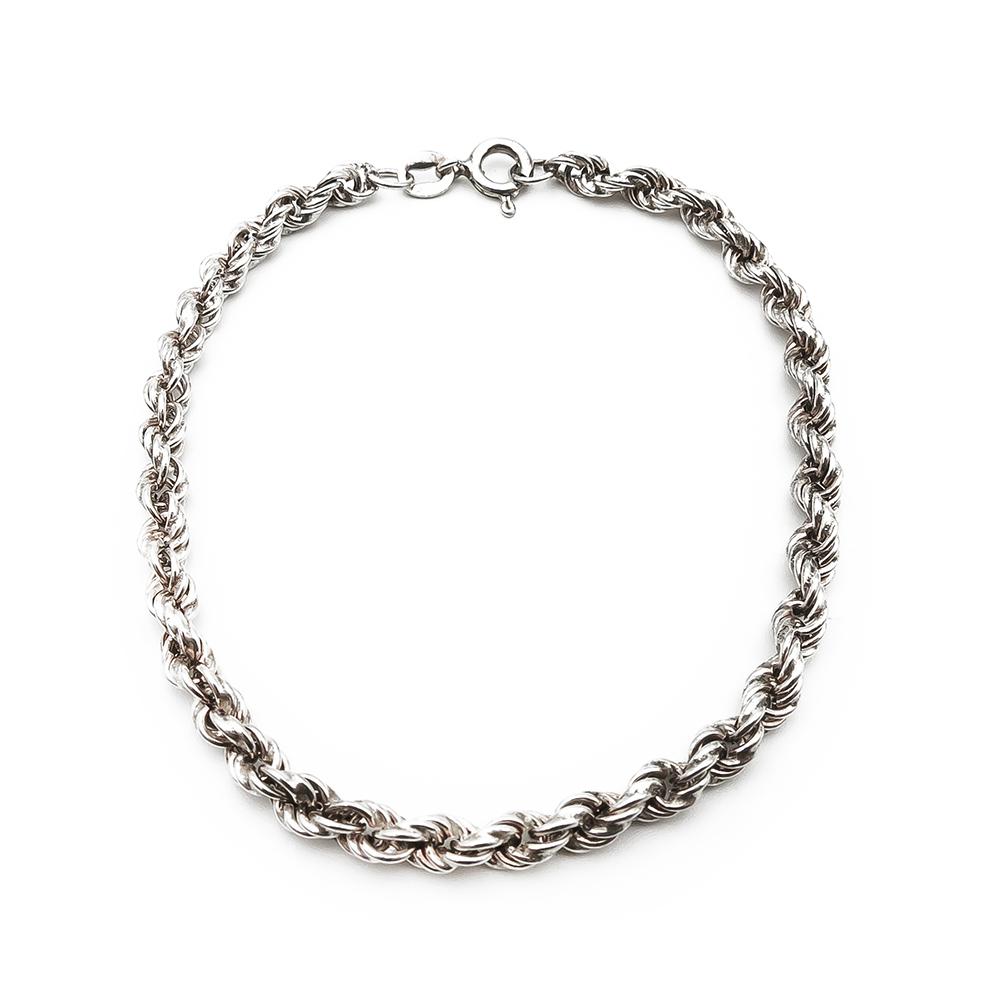 Hopeinen cordell ranneketju 18cm lev.4mm #0