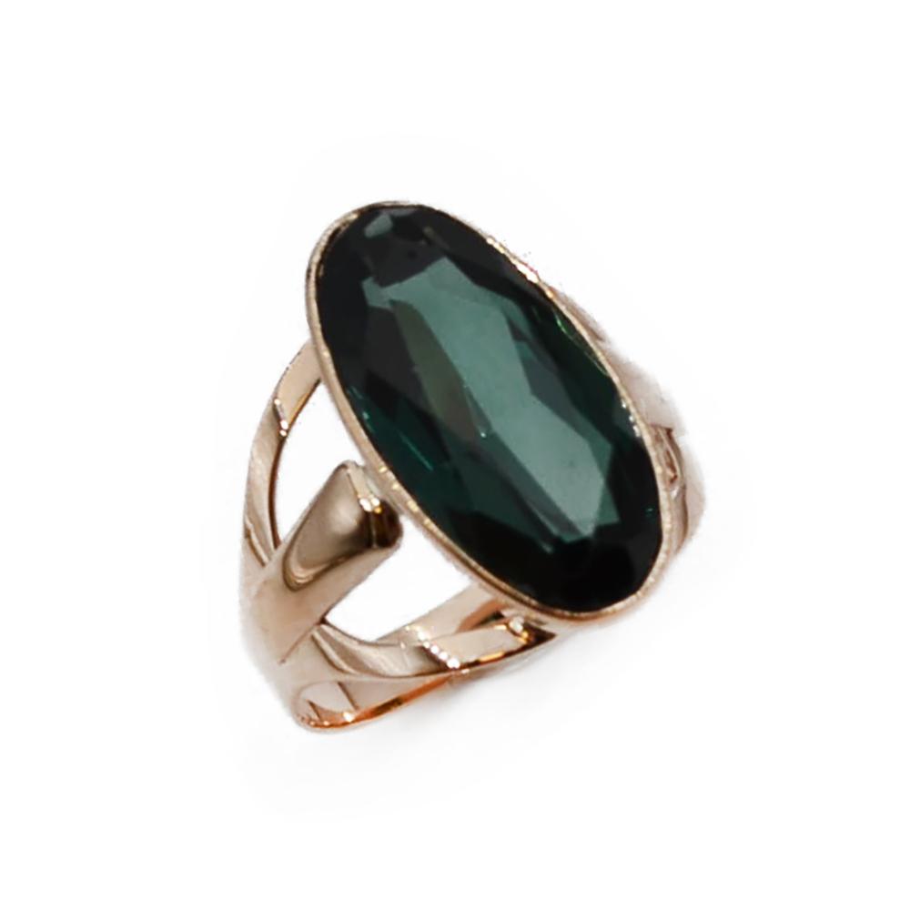 Kultainen sormus vihreällä kivellä #0