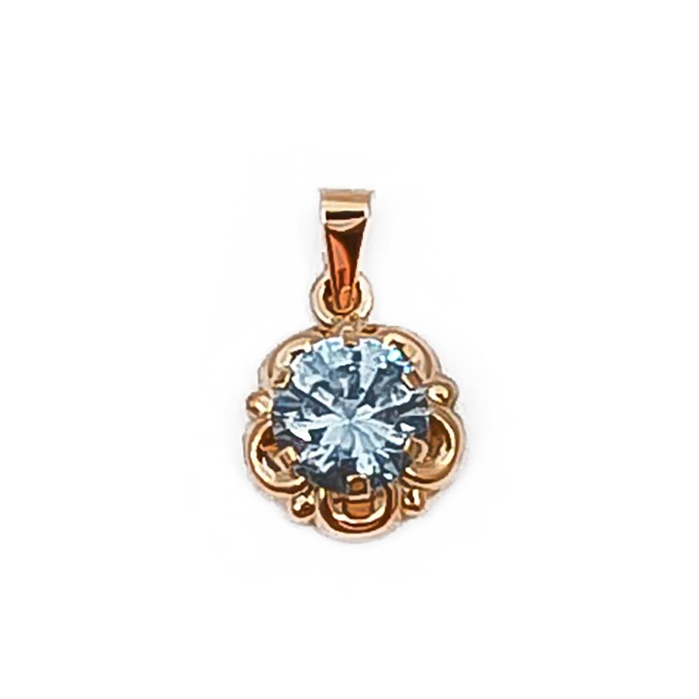 Kultainen Kukka riipus sinisellä kivellä #0