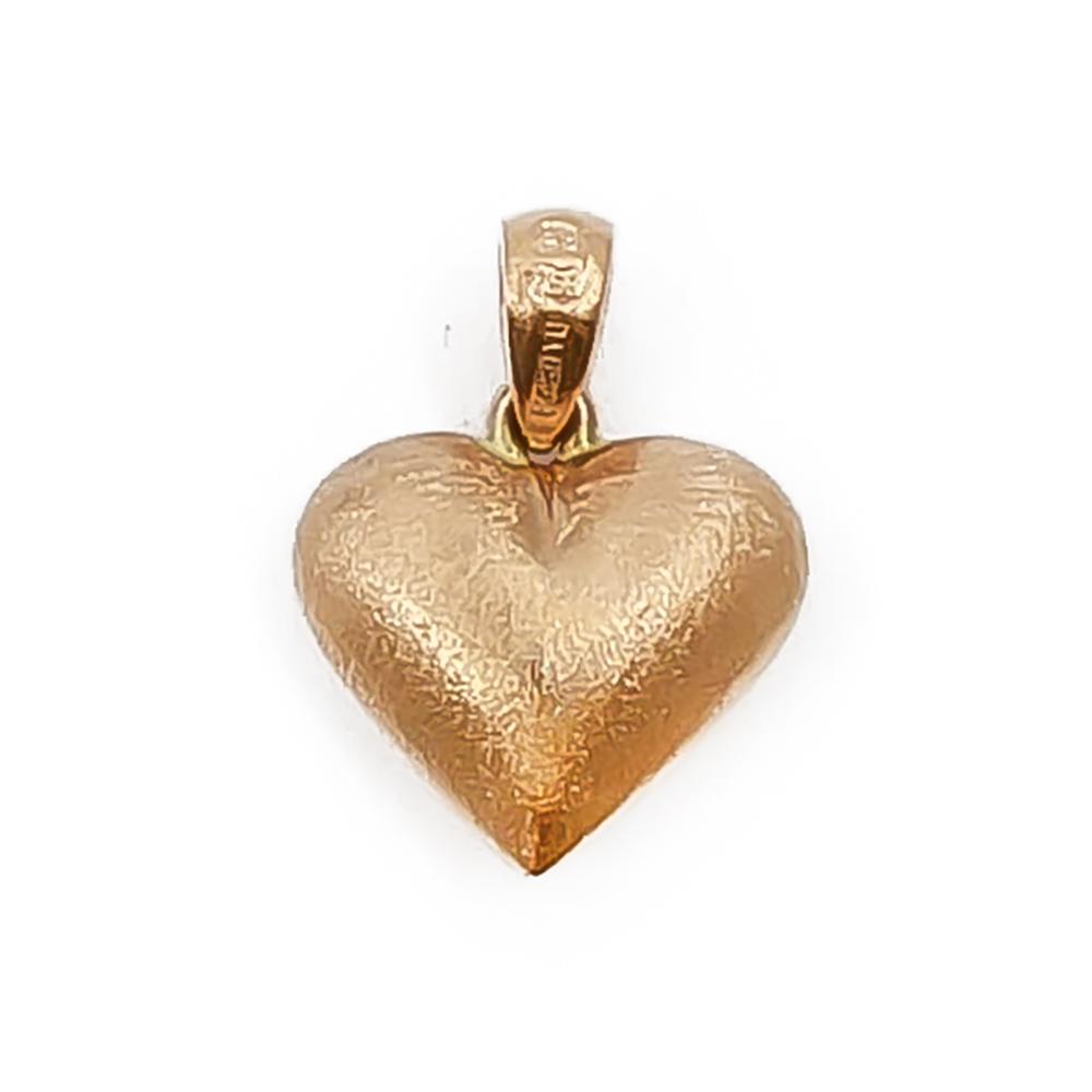 18k Kultainen Sydänriipus umpinainen #1