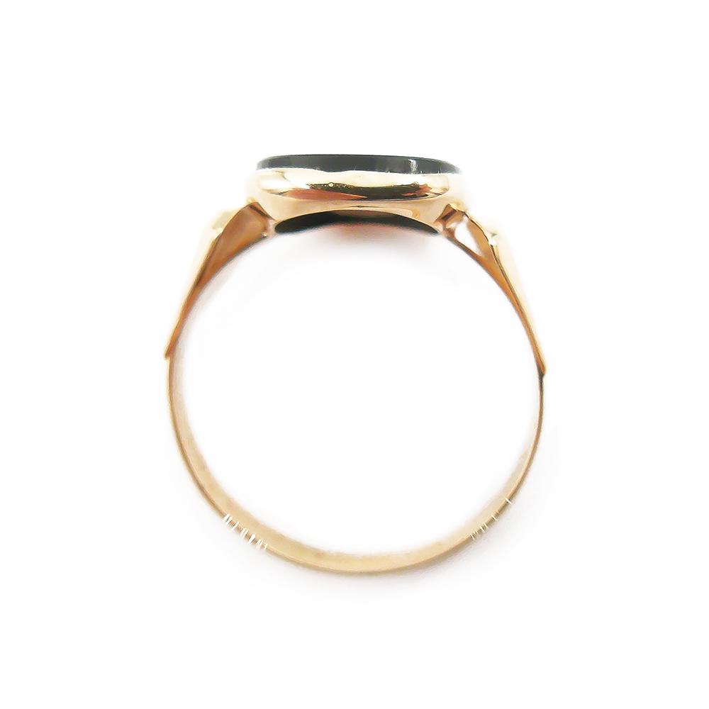 Kultainen kantasormus, Onyx, 20,25mm #4