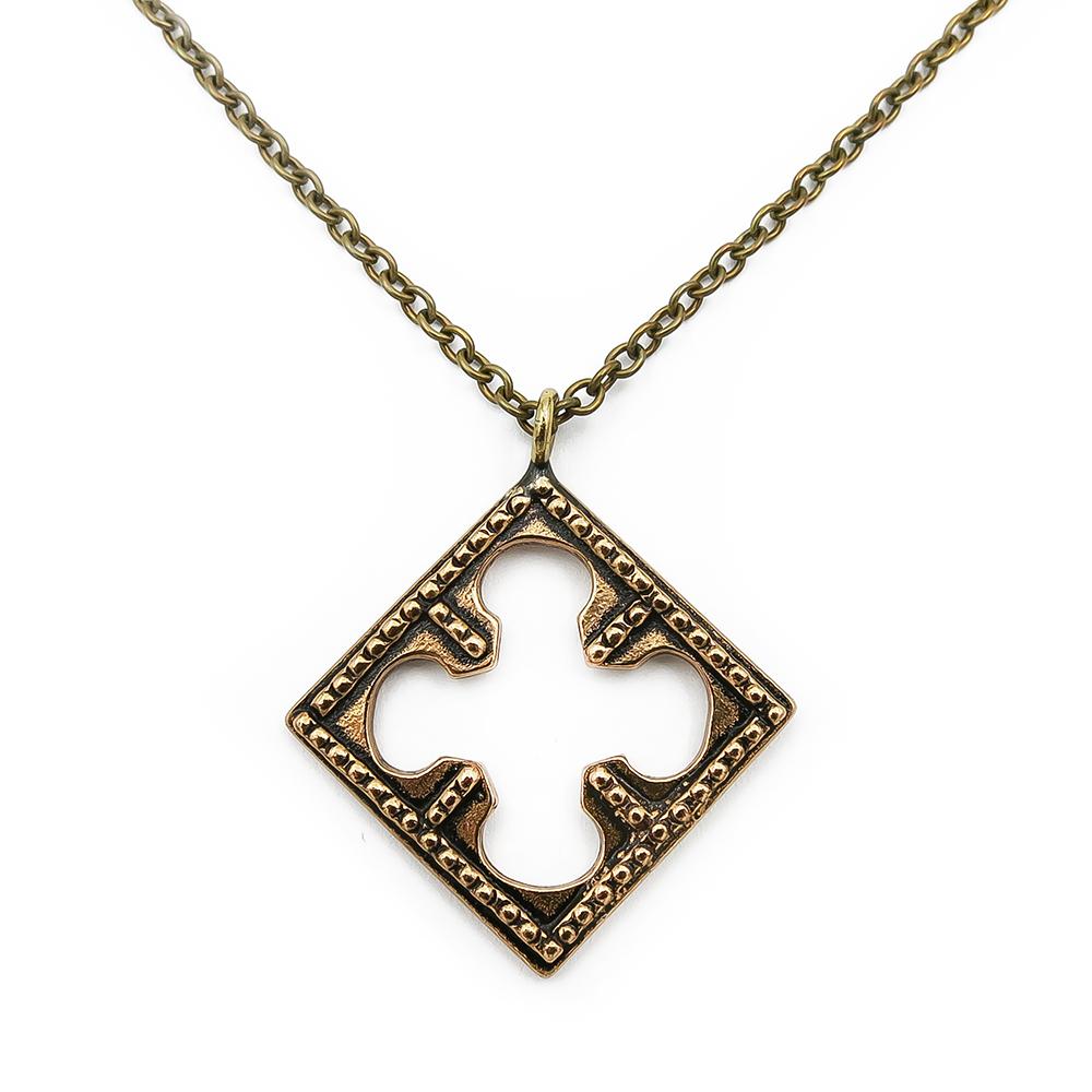 Luistarin viikinkihela-riipus neliö 60cm pronssi #0