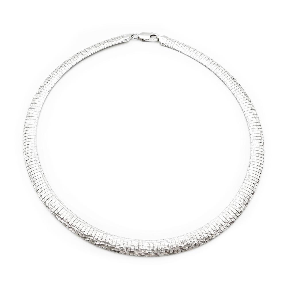 Hopeinen kaulakoru 43cm lev.7mm #0