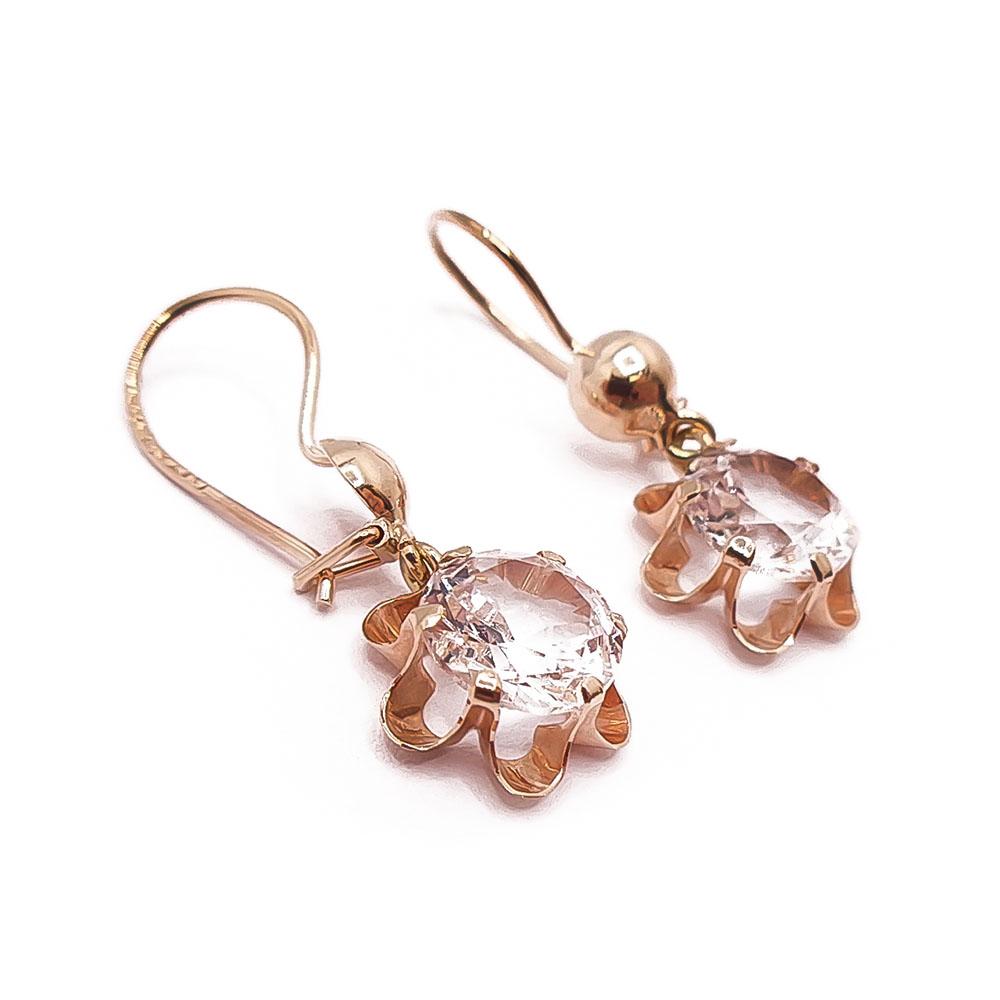 Kultaiset korvakorut kirkaat kivet #1