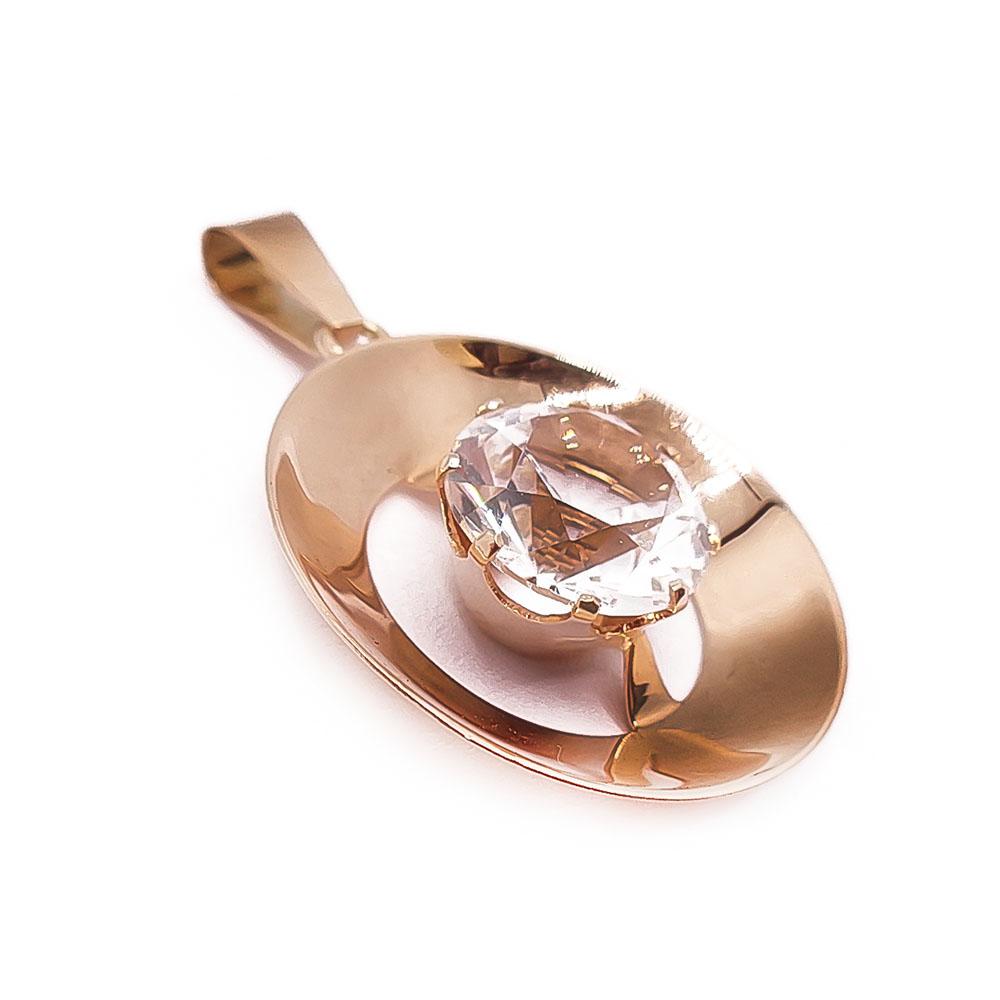 Kultainen kirkaskivinen riipus #1