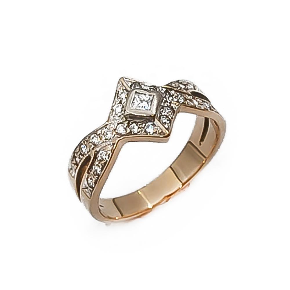 18k Timanttisormus koko 17+ 0.34ct #0