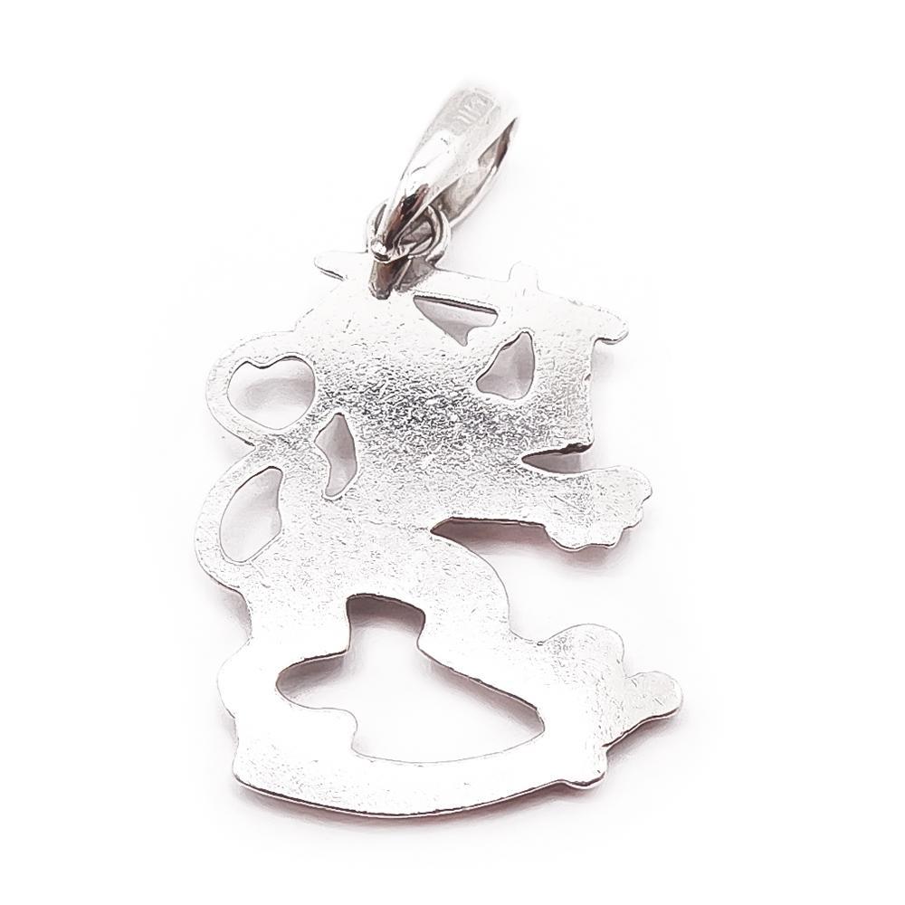 Hopeinen Suomileijona riipus #1