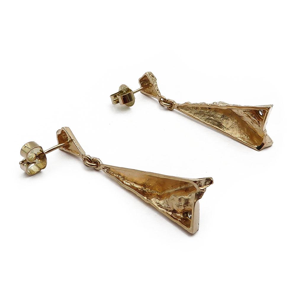 Kultaiset timantti korvakorut #1